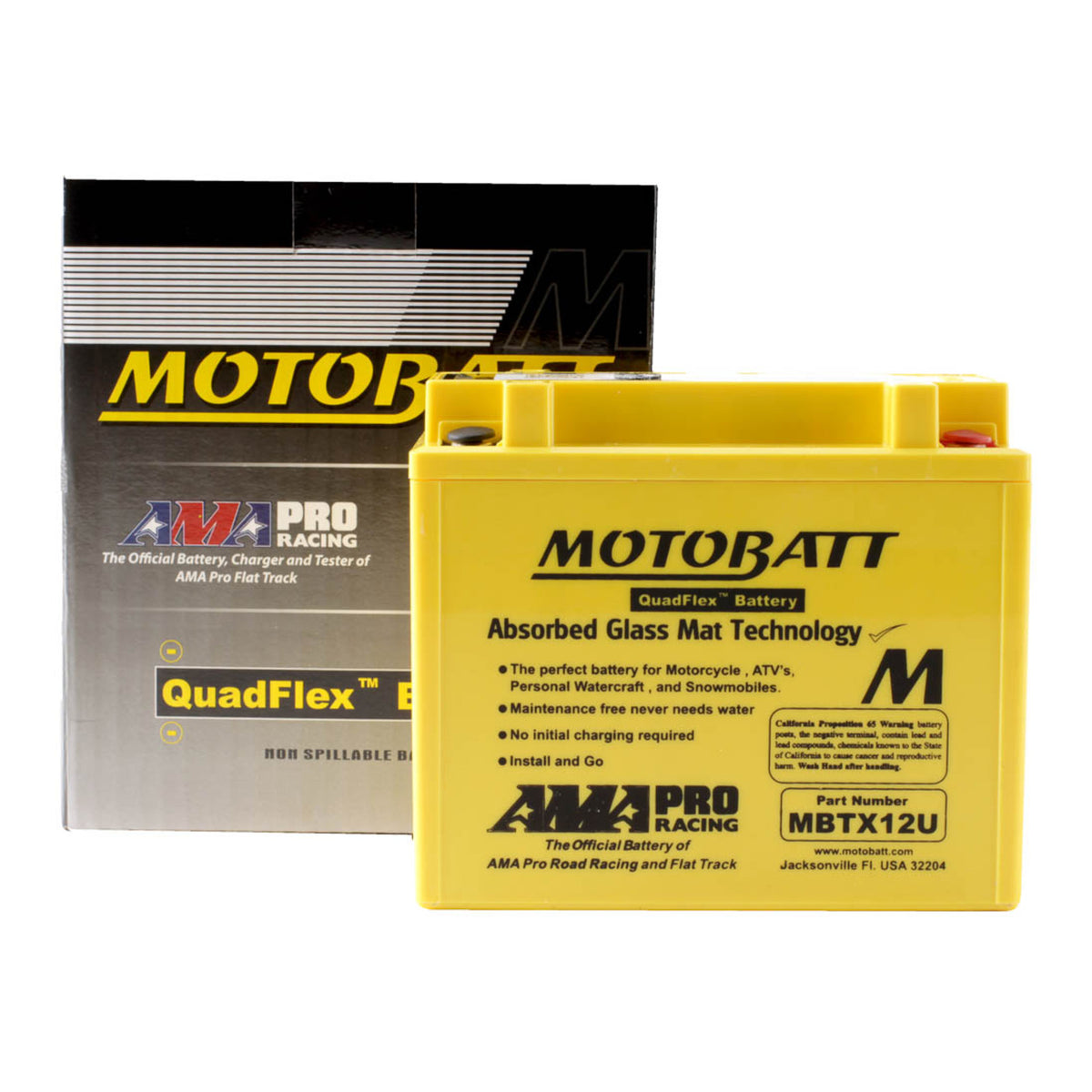 Motobatt Battery Quadflex AGM - MBTX12U