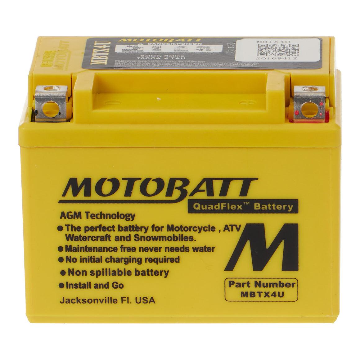 Motobatt Battery Quadflex AGM - MBTX4U