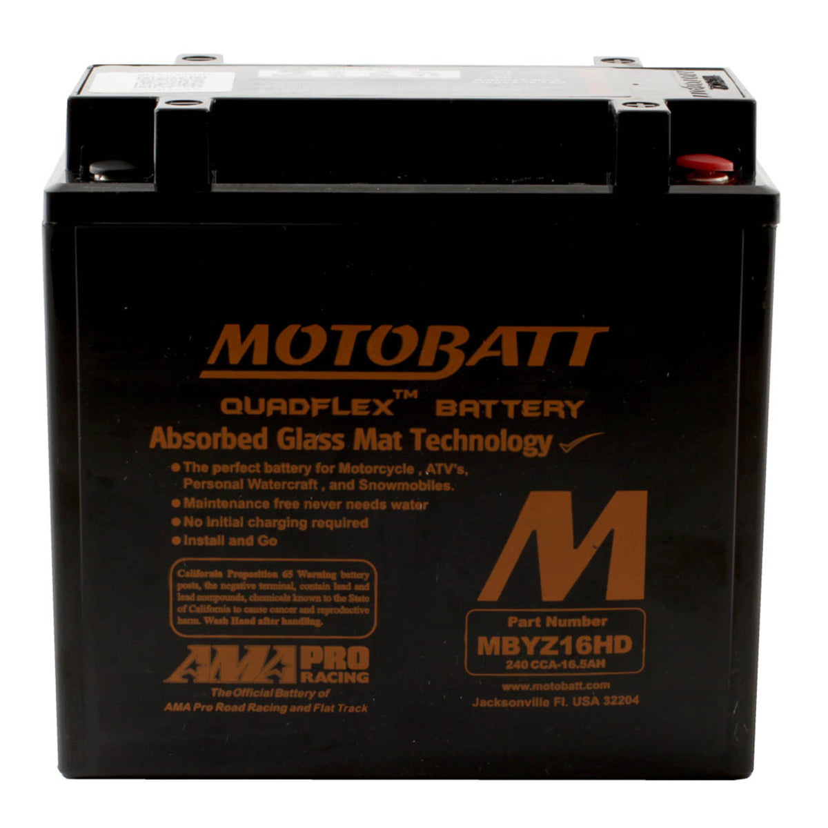 Motobatt Battery Quadflex AGM - MBYZ16HD