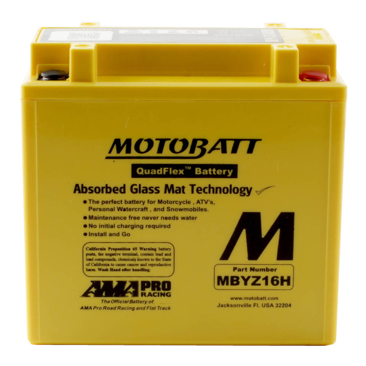 Motobatt Battery Quadflex AGM - MBYZ16-H