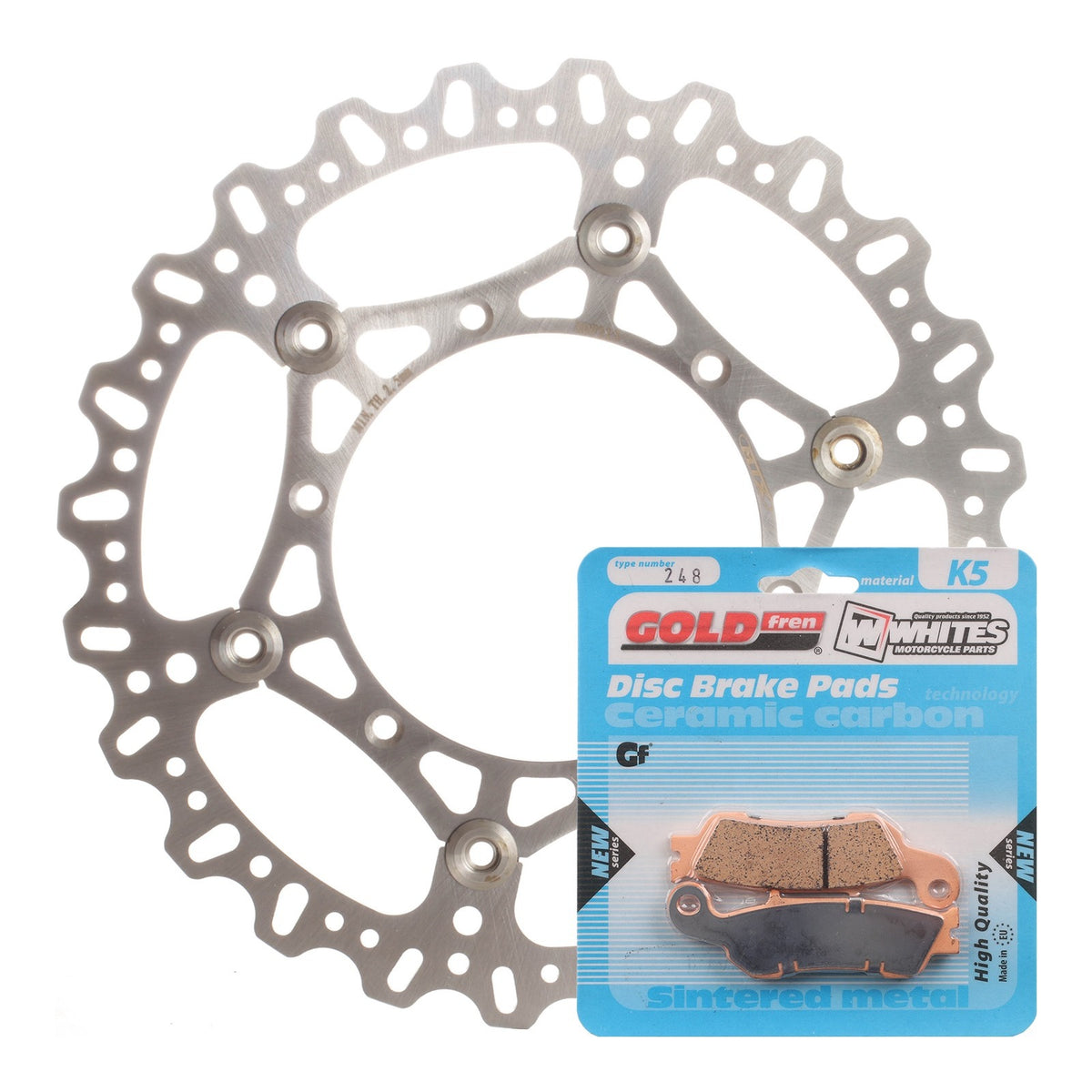 Brake Disc & Pad Front Kit - Yamaha YZ450F '16-'19 - Wave