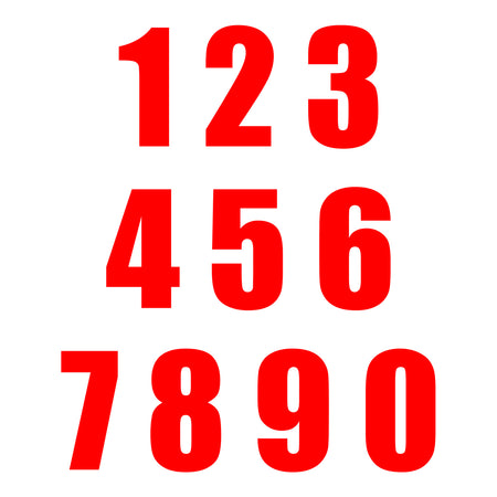 Whites Race Number - Red #1 (10 Pack)