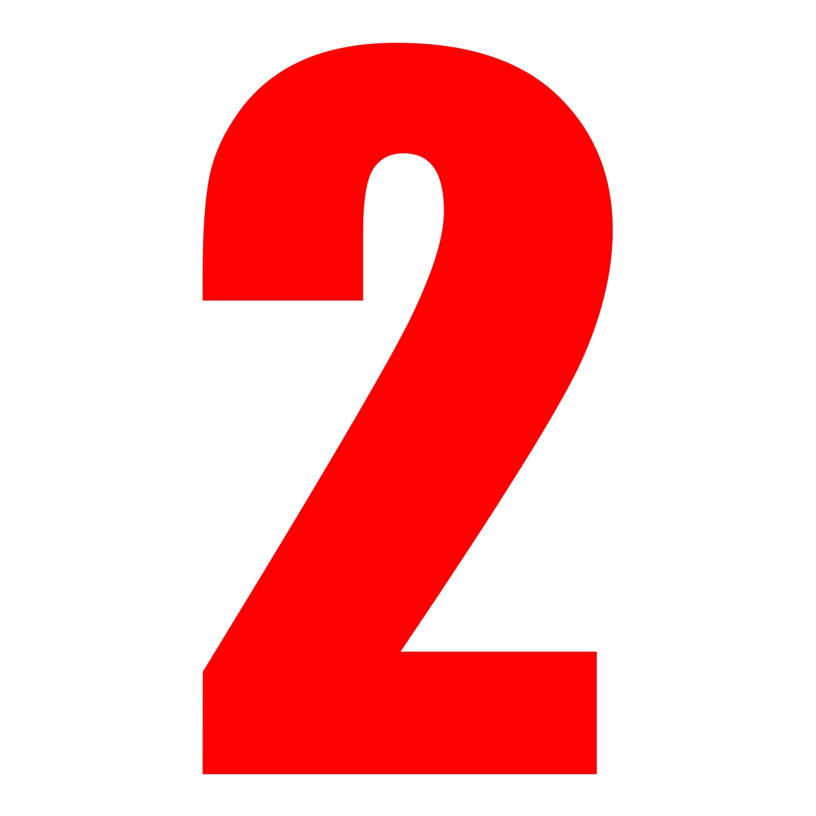 Whites Race Number - Red #2 (10 Pack) – TSS Webstore