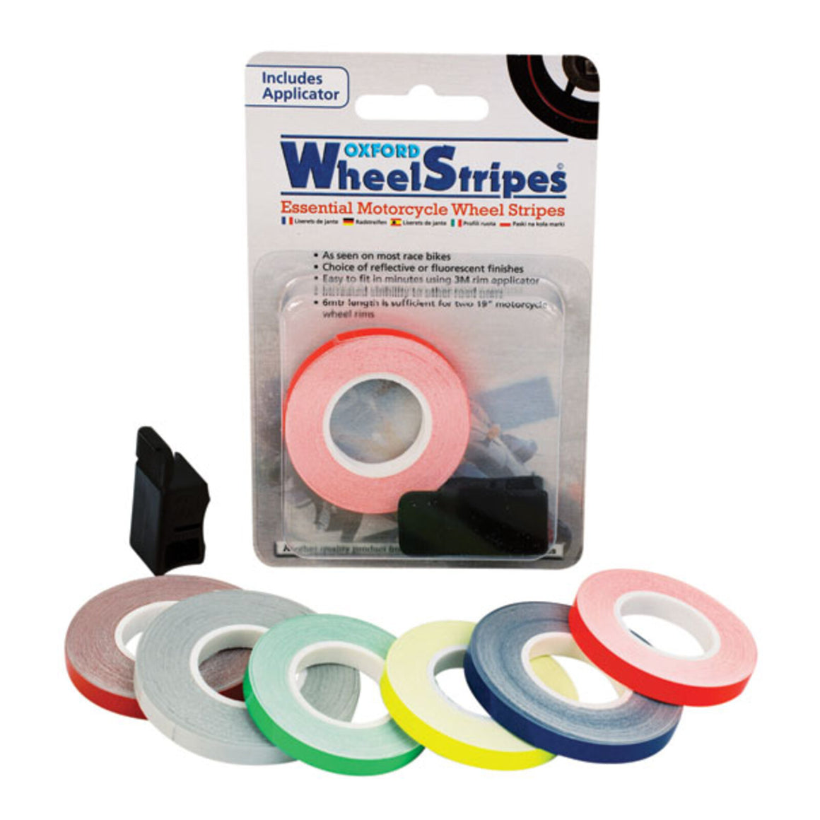 Oxford Wheel Stripes Reflect Red + Applicator