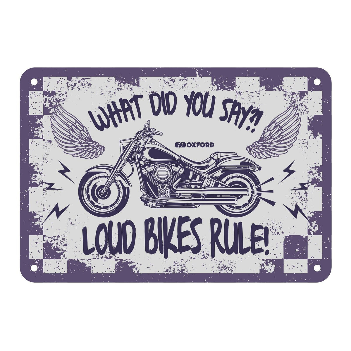 Oxford Garage Metal Sign: What Did You Say
