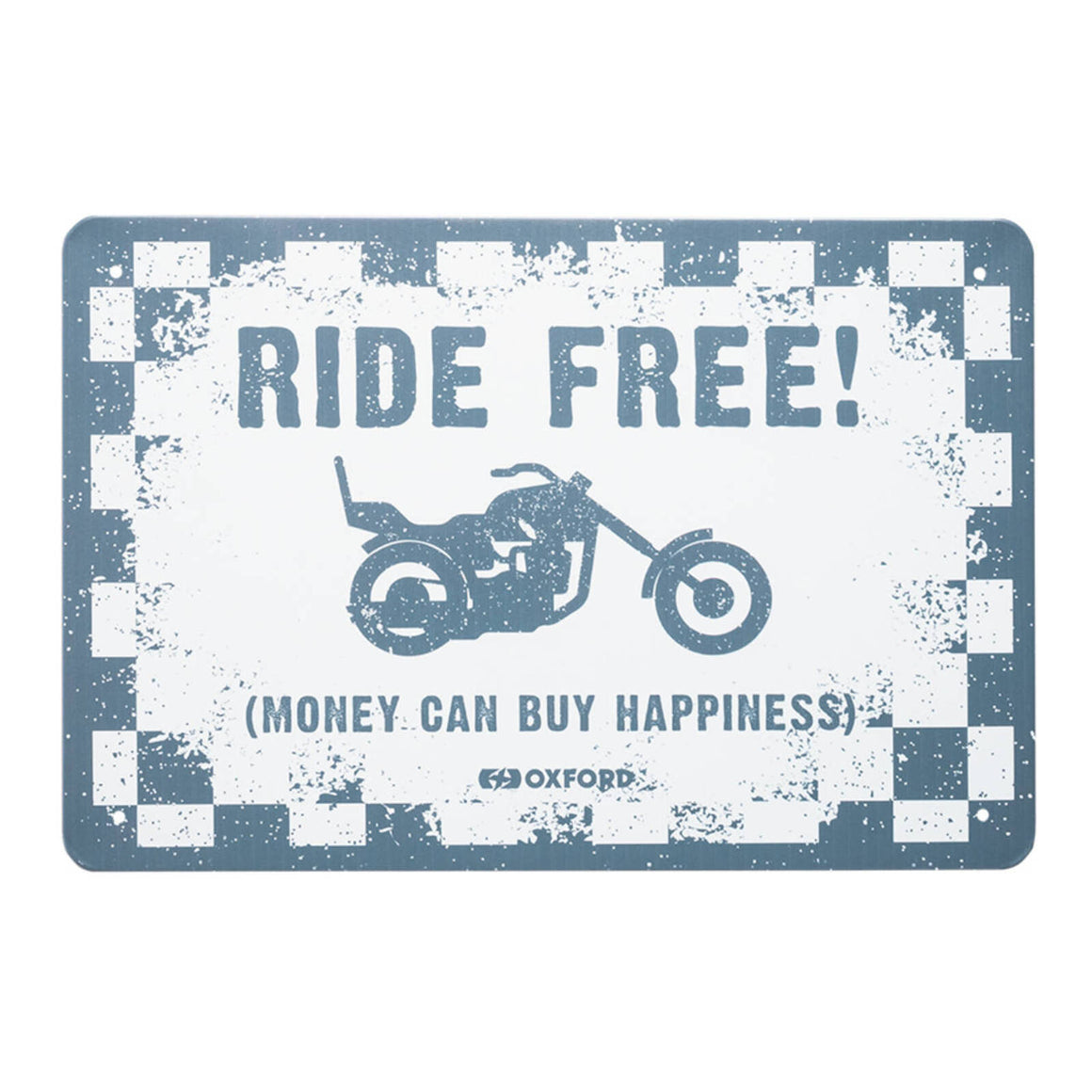 Oxford Garage Metal Sign: Ride Free