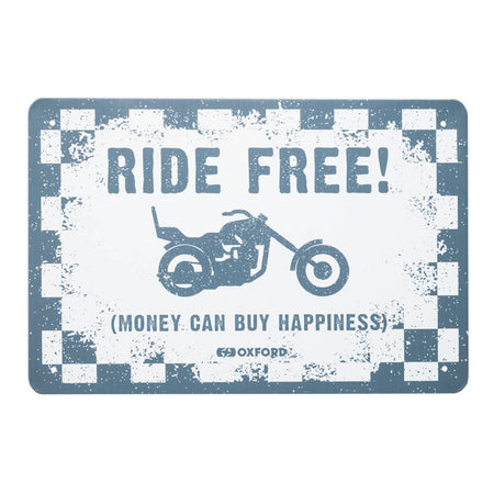 Oxford Garage Metal Sign: Ride Free