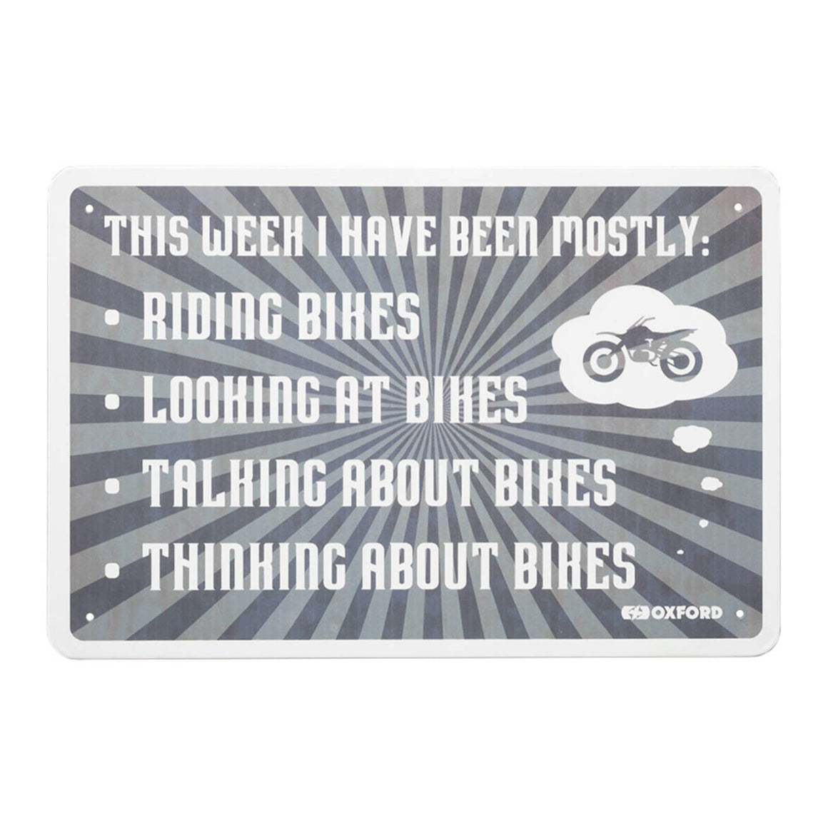 Oxford Garage Metal Sign: This Week