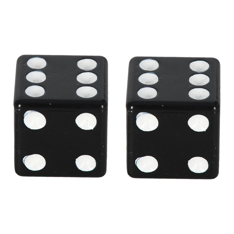 Oxford Lucky Dice Valve Caps - Black (Pair)