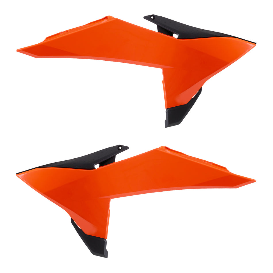 Polisport Radiator Scoops - KTM SX / SX-F / XC '25-On - OEM Orange / Black