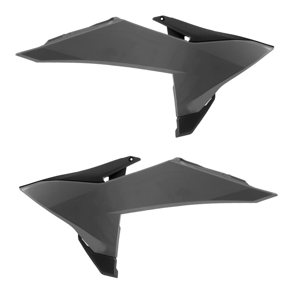 Polisport Radiator Scoops - KTM SX / SX-F / XC '25-On - Nardo Grey / Black