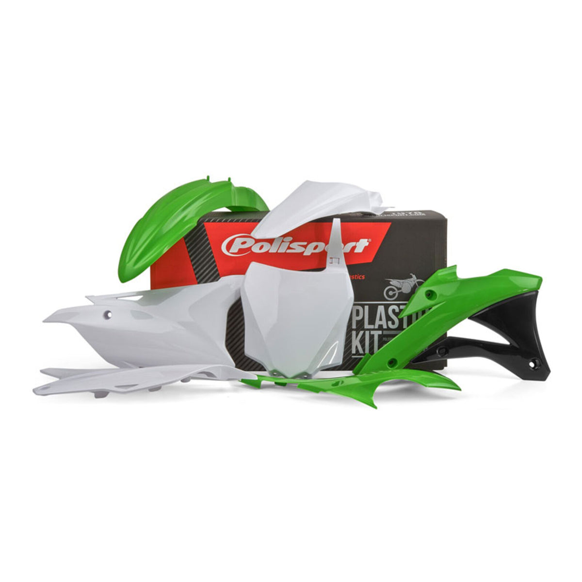 Polisport Kit Kawasaki KX85 '14-'16 ('14-'15 White R/Guard ) '05 Green/White