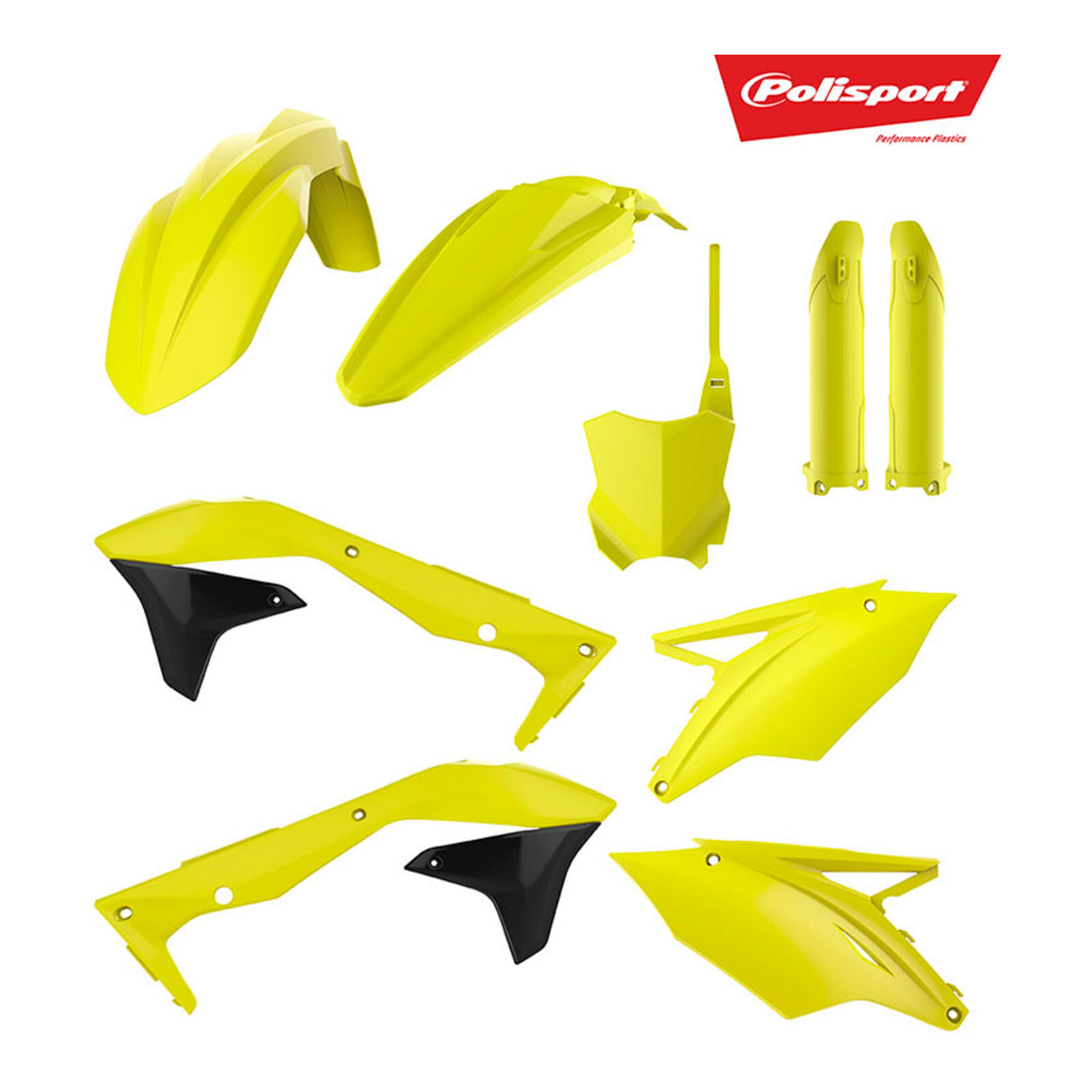 Polisport Kit Kawasaki KX450F '16-'17 Flow Yellow (Includes Fork Guards)