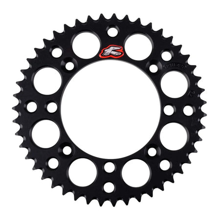 Renthal Sprocket Rear Black 47T Alloy 7075 T6 Grooved Honda