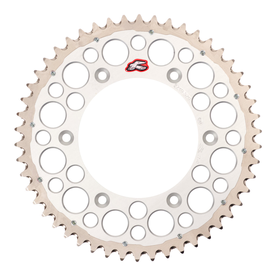 Renthal Sprocket Twinring Silver 50T Bi-Metal Grooved