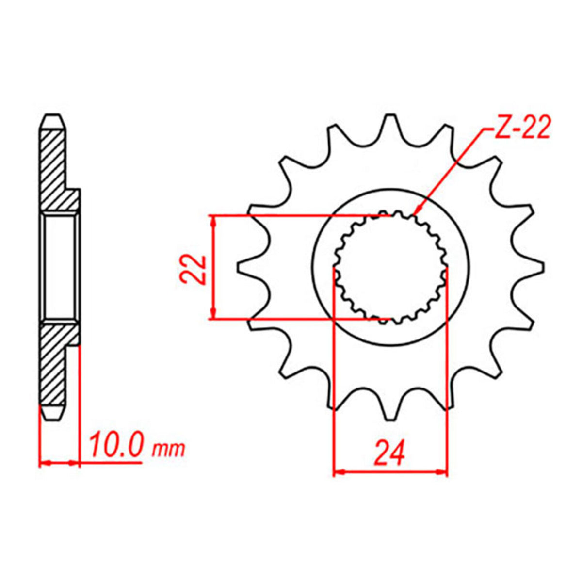 RK 402 Steel Front Sprocket #520