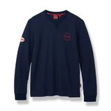 Men's Script Logo Embroidered Long Sleeve Jumper - Navy