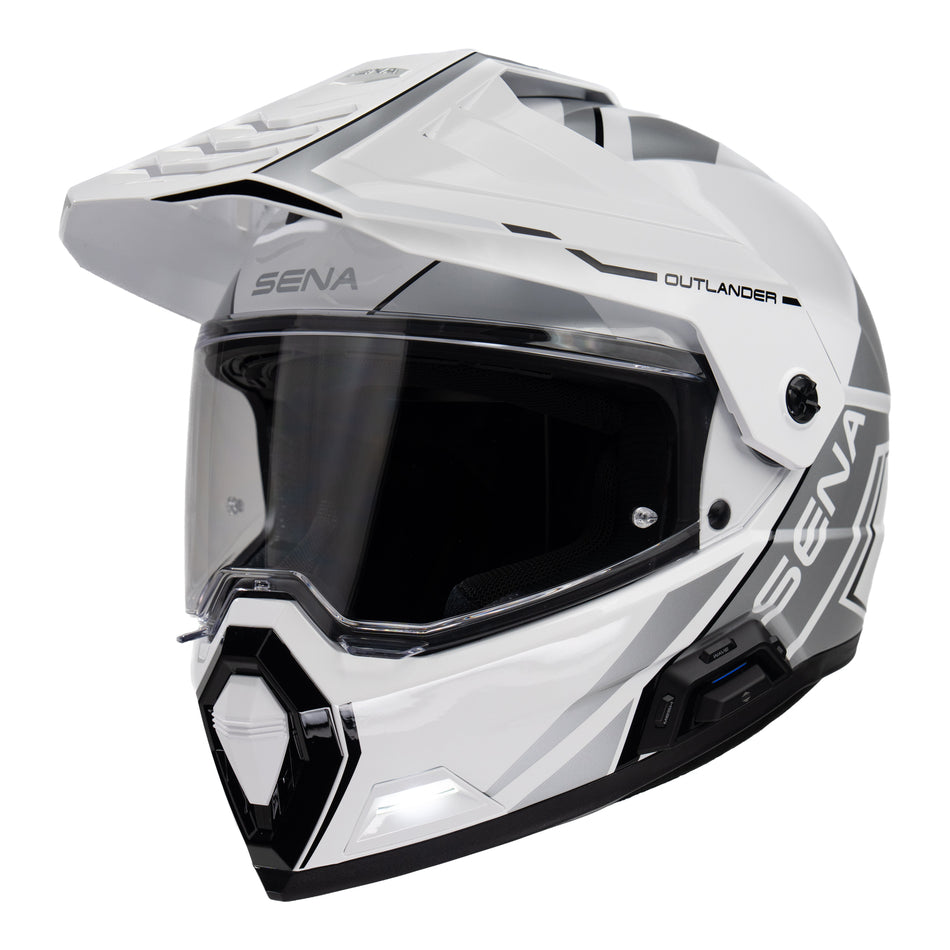 Sena Outlander Smart ADV Dual-Sport Helmet - Gloss White
