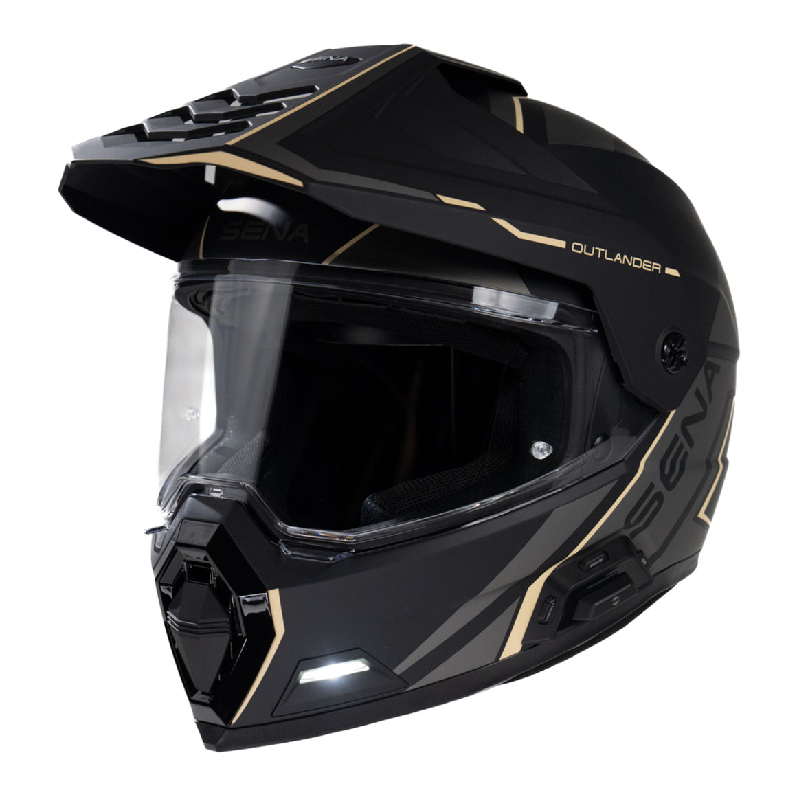 Sena Outlander Smart ADV Dual-Sport Helmet - Matte Black