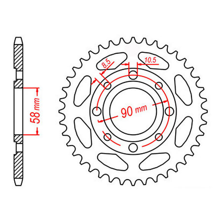 Sprocket Kit Honda CT/XL125/185 (CT200) - 428H 14/56