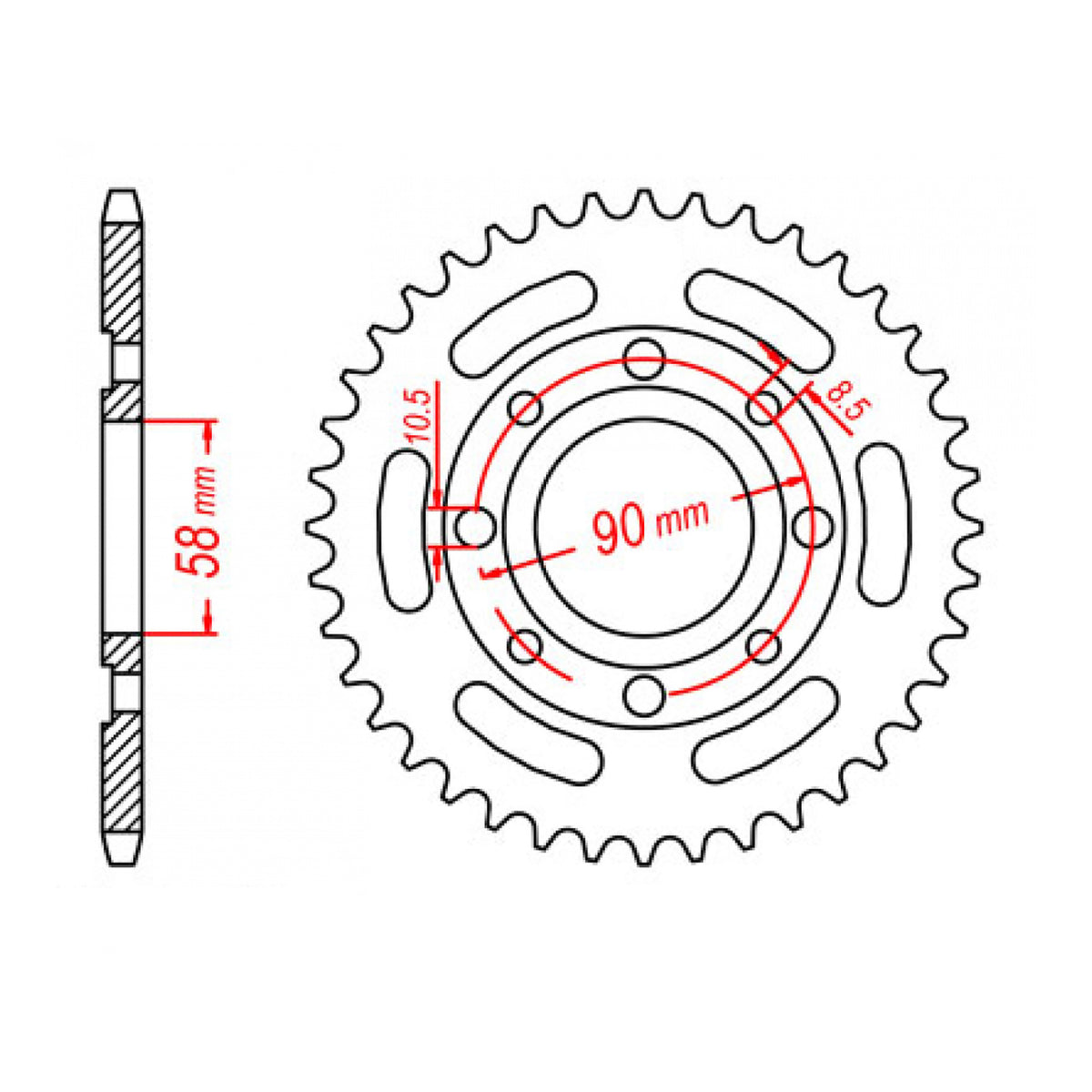 Sprocket Kit Honda XR200 (4 Stud) - 520H 12/50