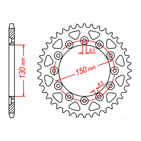 Sprocket Kit Honda XR200 (6 Stud) - 520SO 12/48