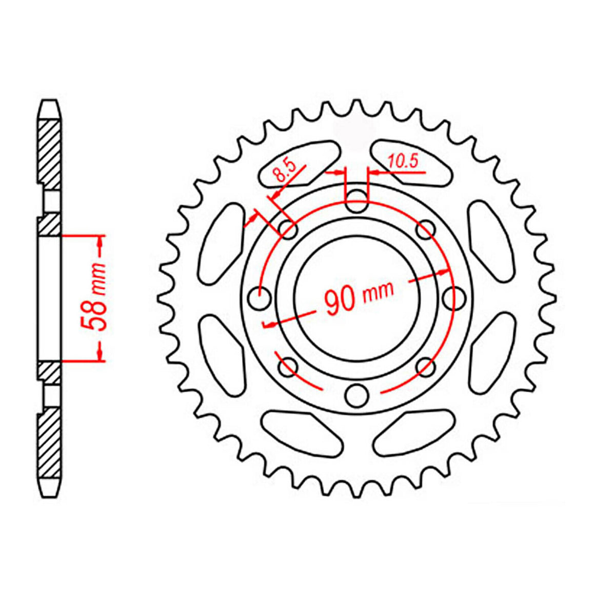 Sprocket Kit Marshin / Kazume Cheetah 200 14-56 - 428H 14/56