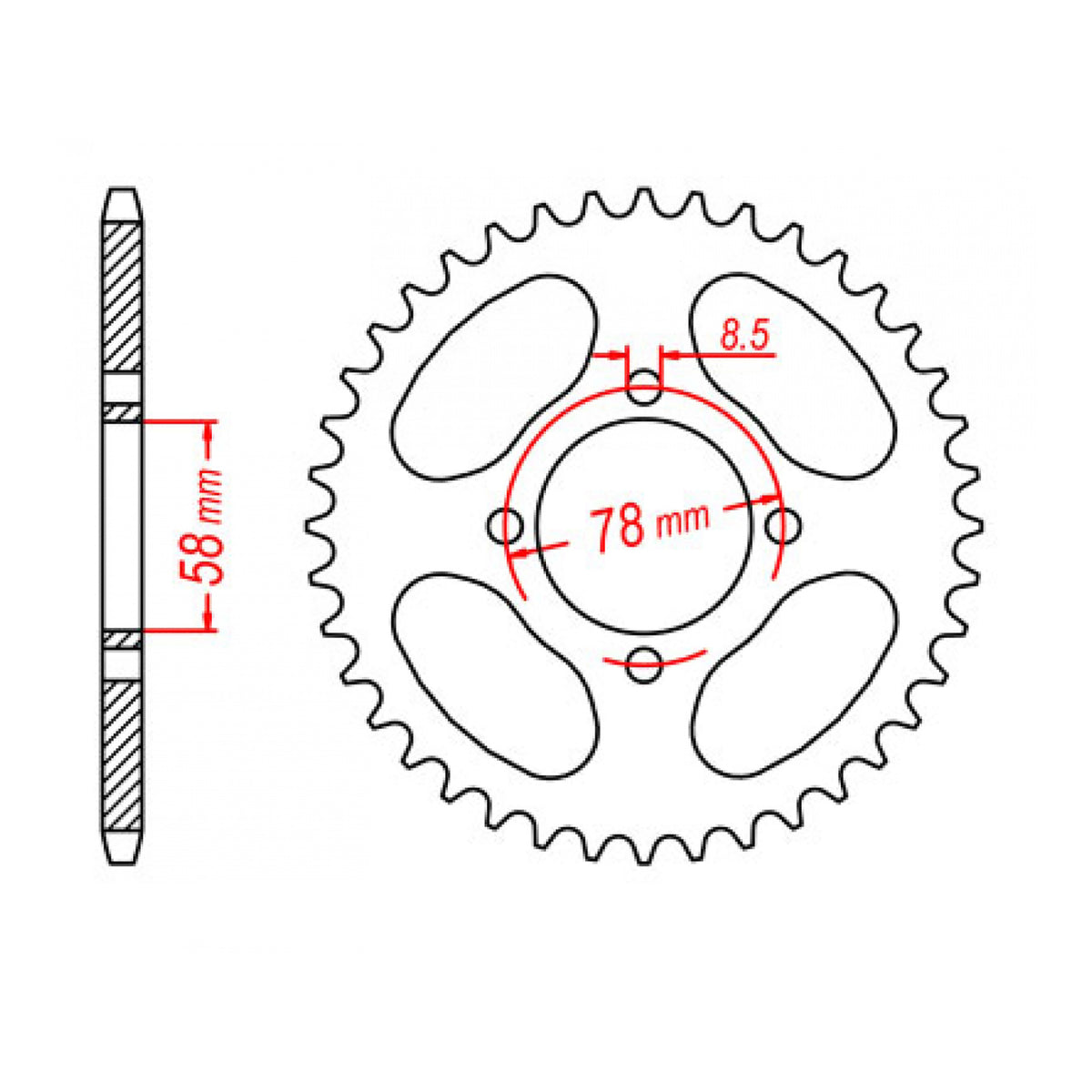 Sprocket Kit Suzuki GN125 - 428KRO 13/50