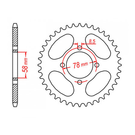 Sprocket Kit Suzuki GN125 - 428KRO 14/52