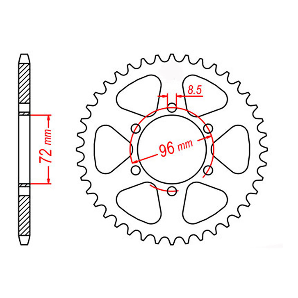 Sprocket Kit Suzuki DR250 '82-87 Farm (434) - 520SO 12/48