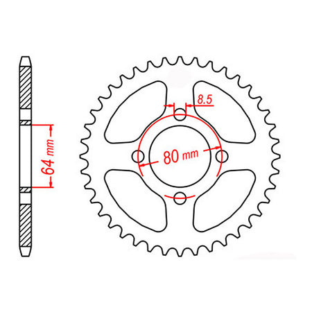 Sprocket Kit Yamaha PW80 - 420MS 15/32