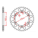 Sprocket Kit Yamaha TT250 R '93-'95 - 520AO 14/43