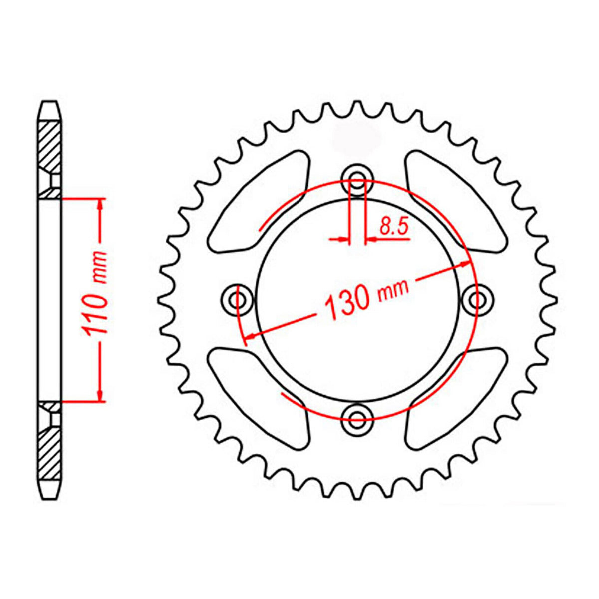 Sprocket Kit Honda CR80/85 - 420MS 15/49