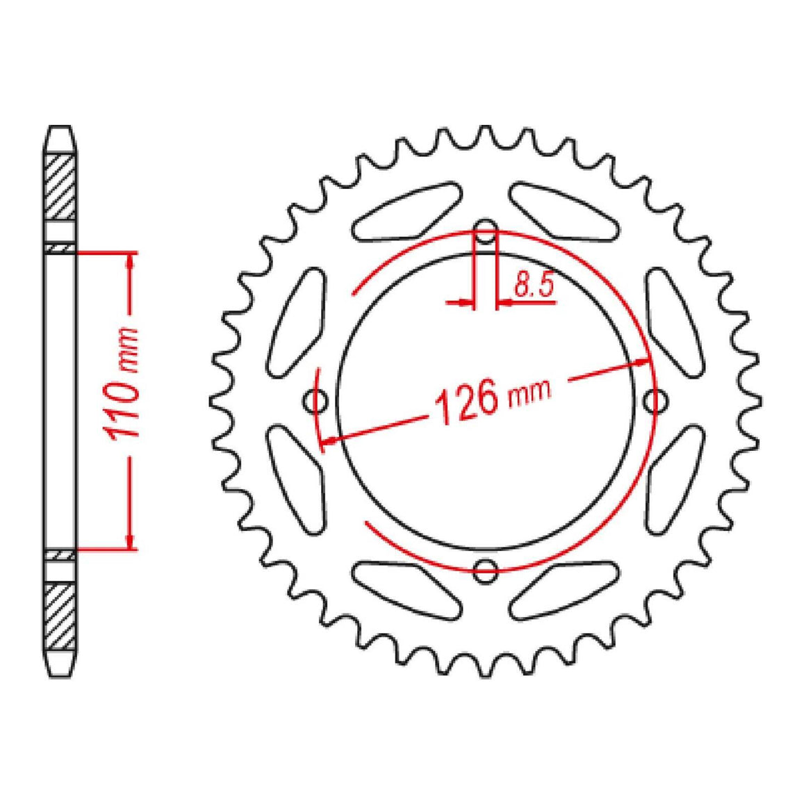 Sprocket Kit Kawasaki KLX150 '15-'18 - 428H 14/47