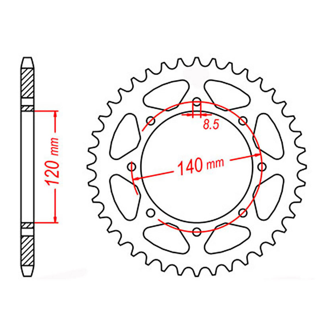 Sprocket Kit Kawasaki KLR650 '06-'21 X-Ring - Gold 15/43