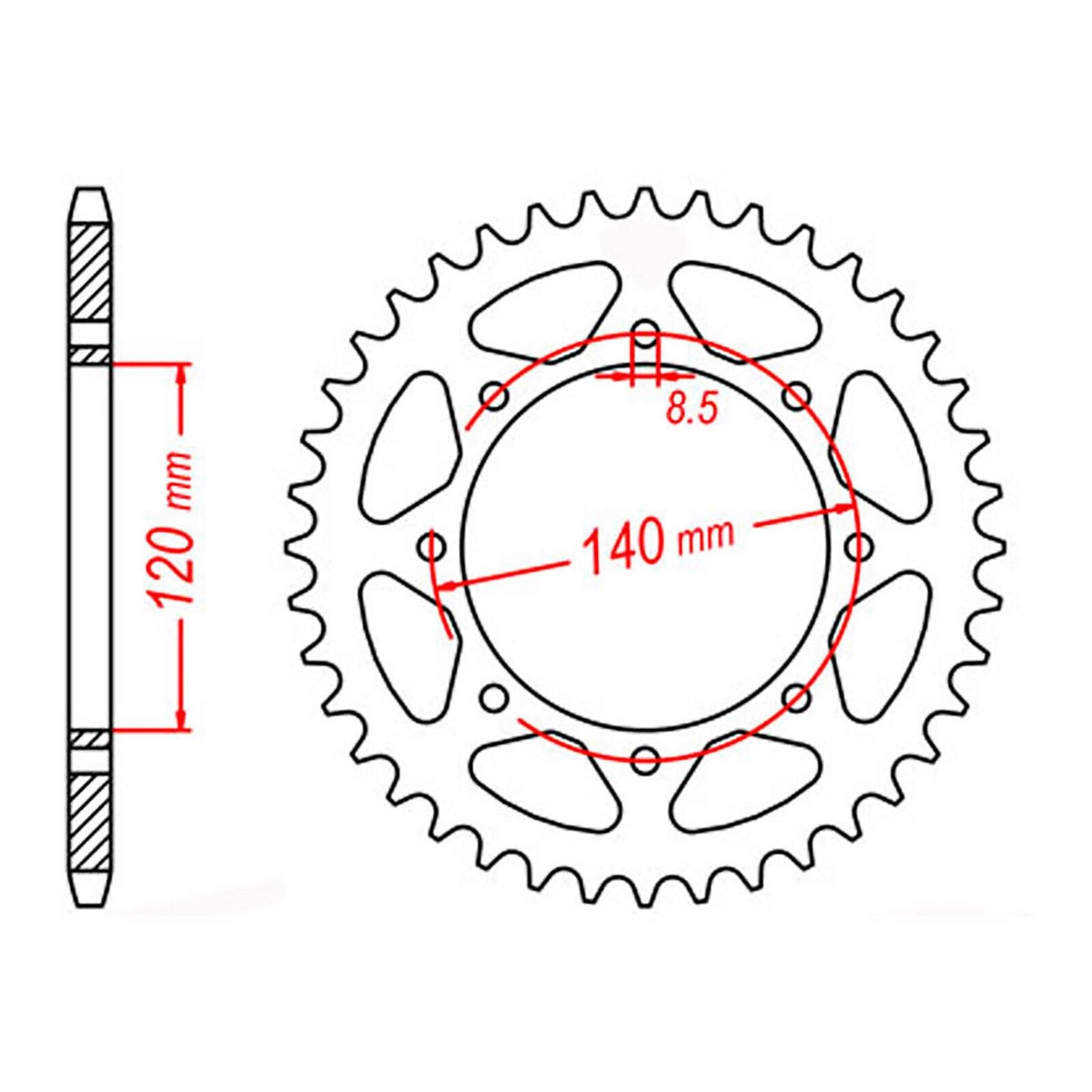 Sprocket Kit Kawasaki KLR650 '06-'21 X-Ring - Gold 15/43