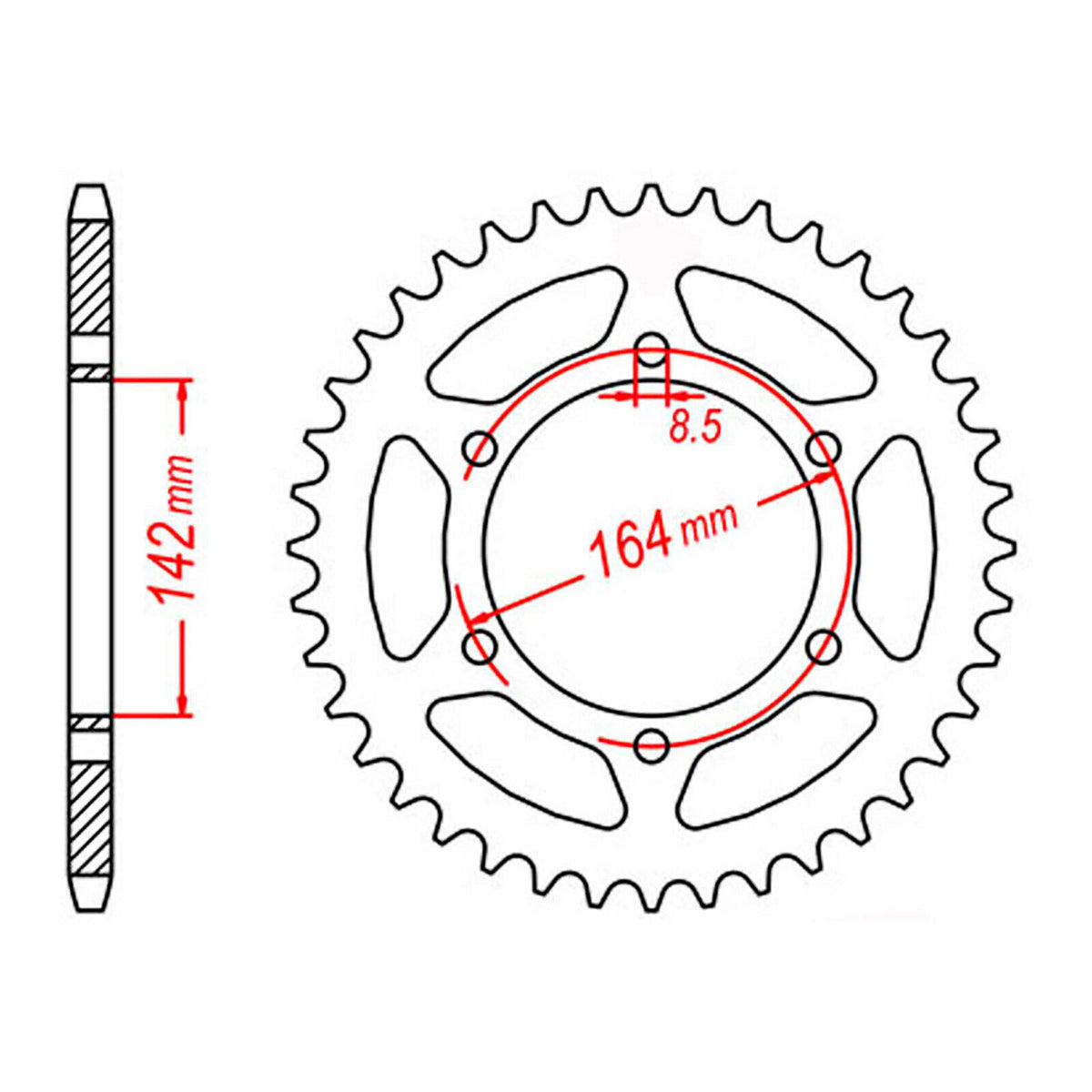 Sprocket Kit Hyosung GT250 /GT250R (9mm front) - 520XRE 14/46