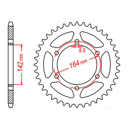 Sprocket Kit Hyosung GT250 /GT250R (9mm front) - 520XRE 14/46