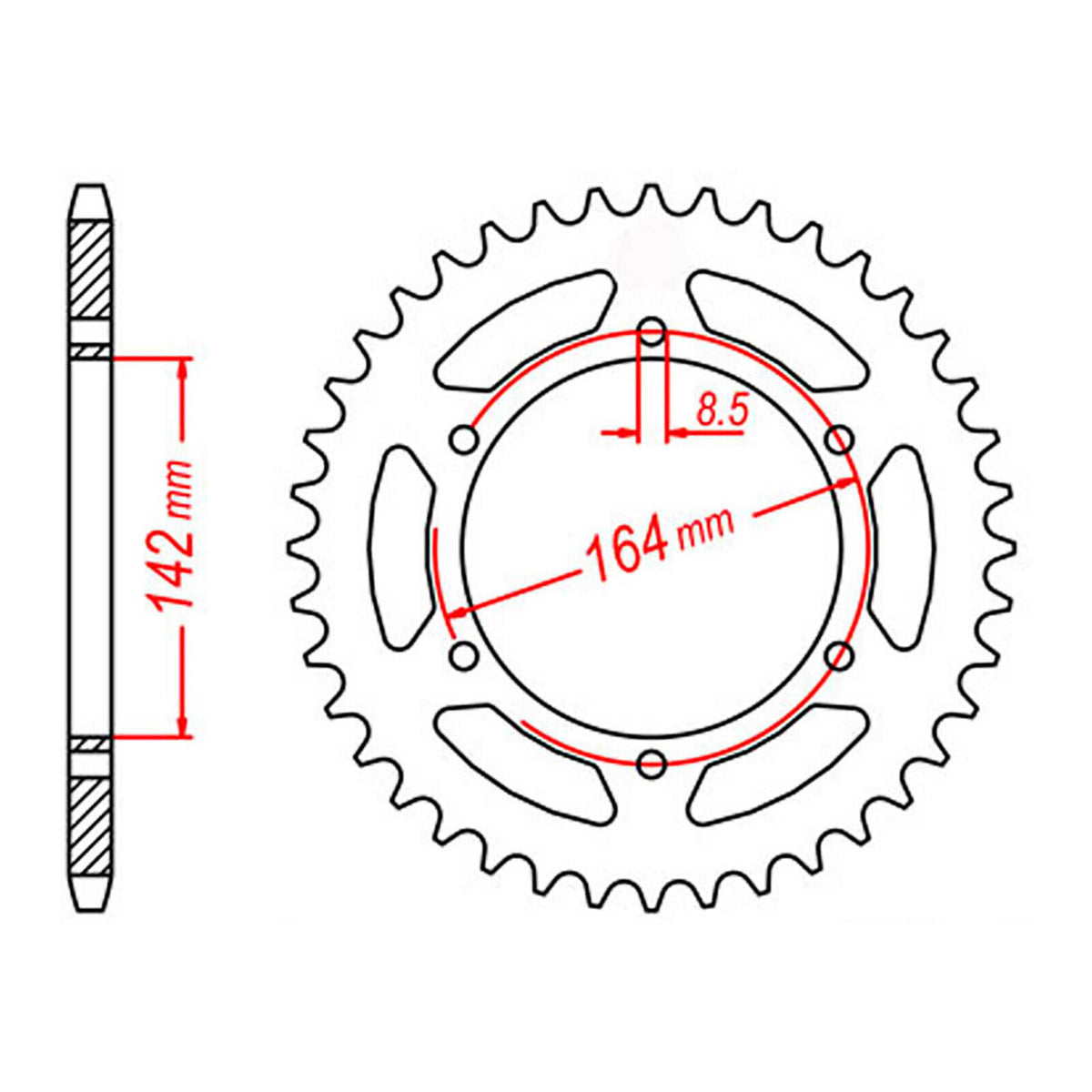 Sprocket Kit Hyosung GT650 /GT650R - 525XRE 15/44