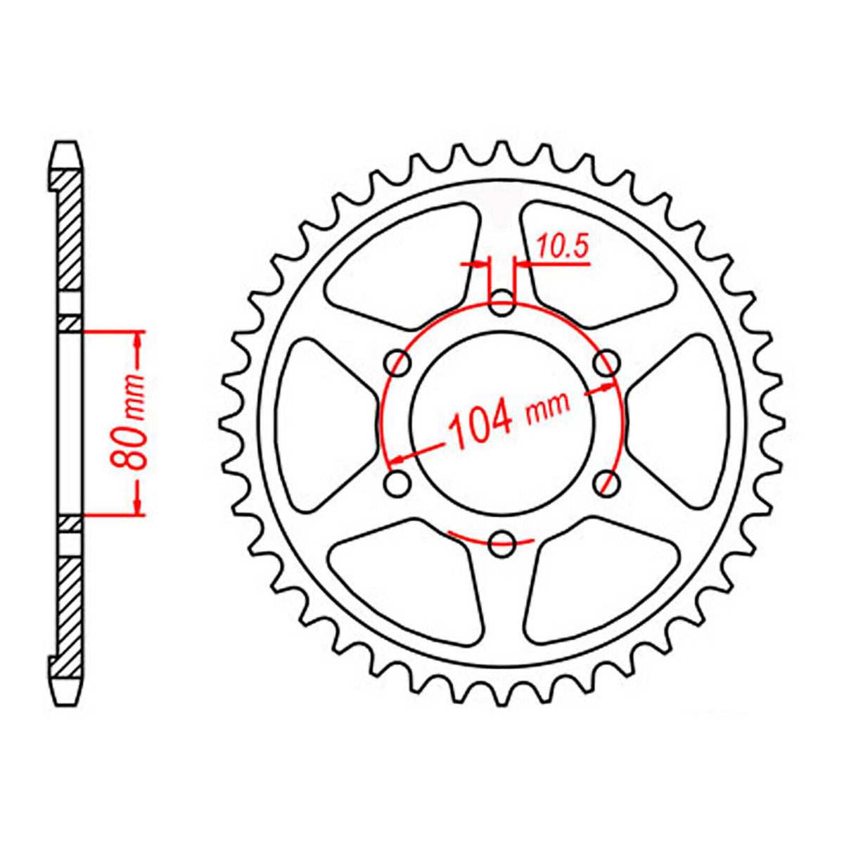 Sprocket Kit Kawasaki ZX9R '94-'97 Gold (economy) - GB530XRE 16/44
