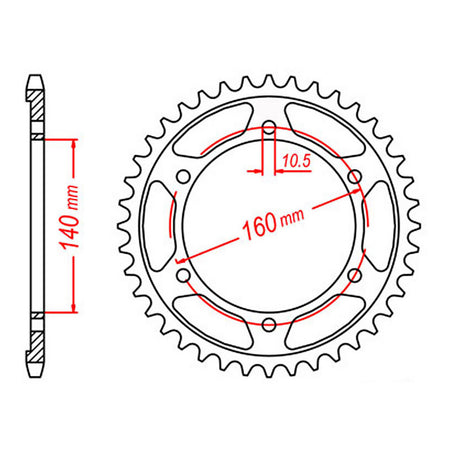 Sprocket Kit Kawasaki ZZR1100 '93-'97 Gold - GB530ZXW 17/45
