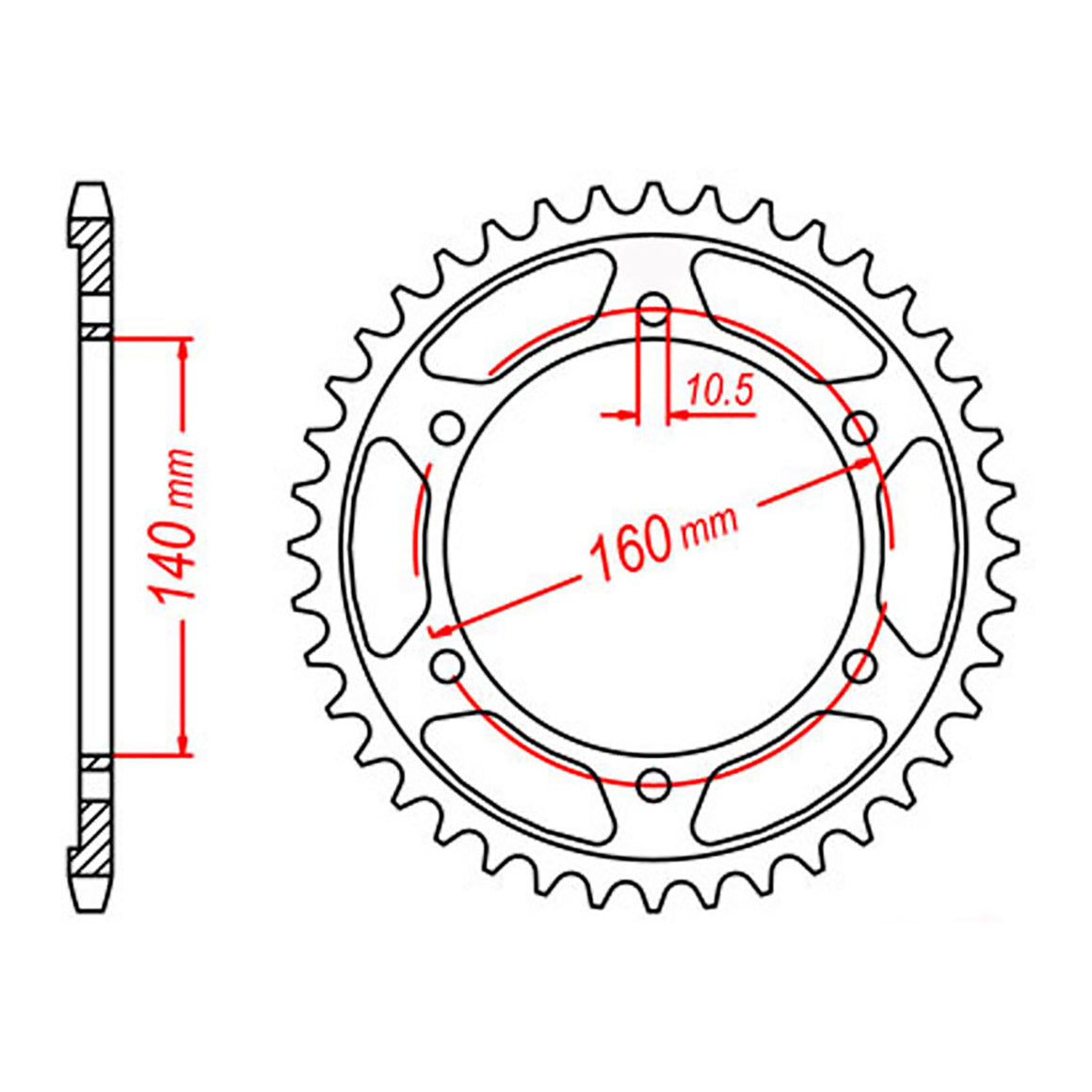 Sprocket Kit Kawasaki ZZR1100 '98 Gold - GB530ZXW 17/44