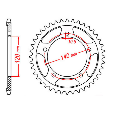 Sprocket Kit Suzuki GSXR750 '06-'10 - GB525ZXW 17/45