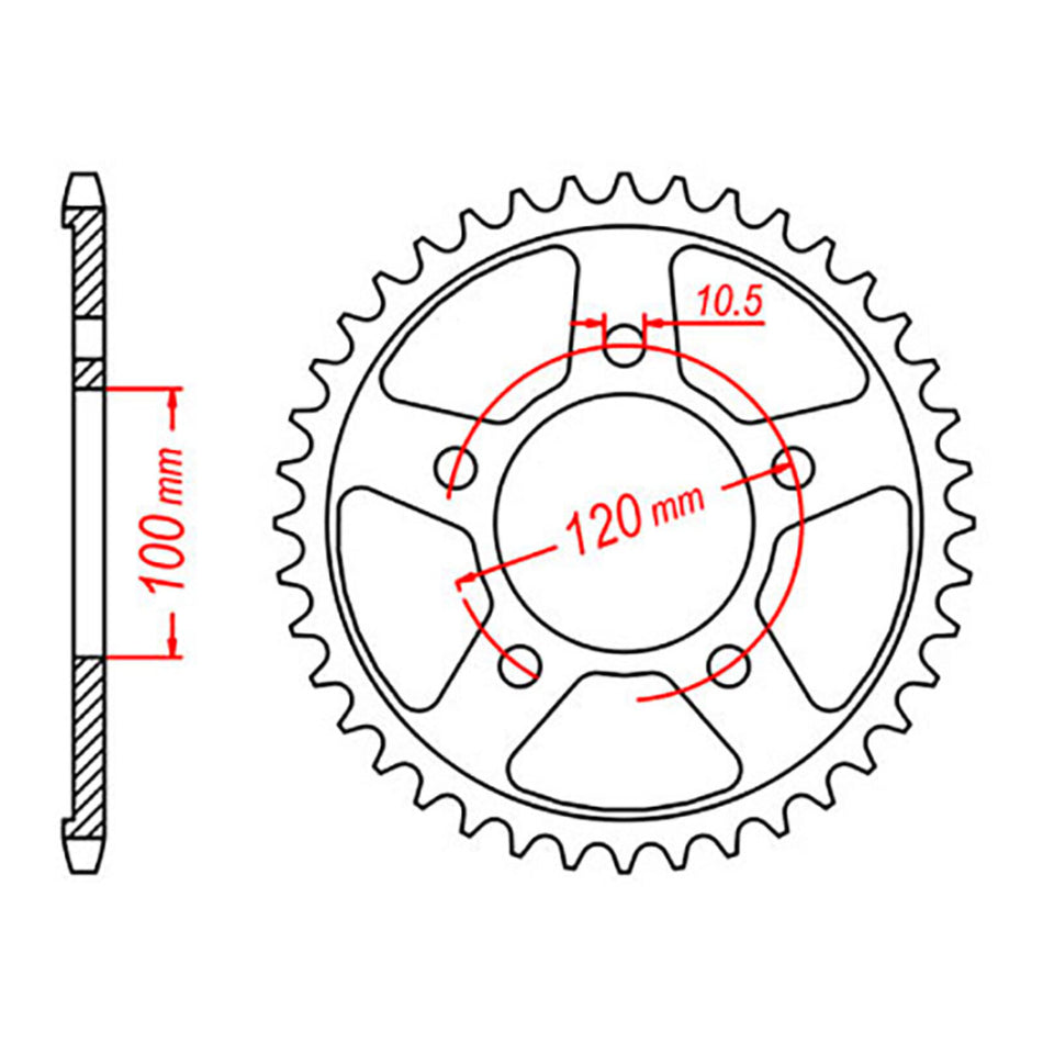 MTX 713 Steel Rear Sprocket #525