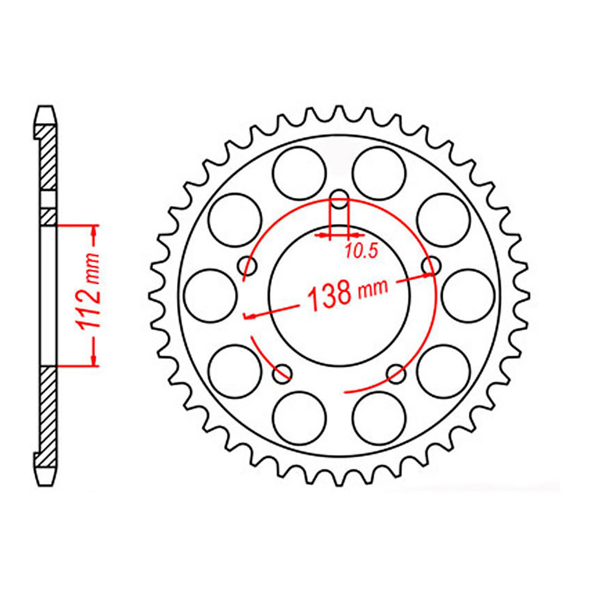 MTX 1871 Steel Rear Sprocket #530