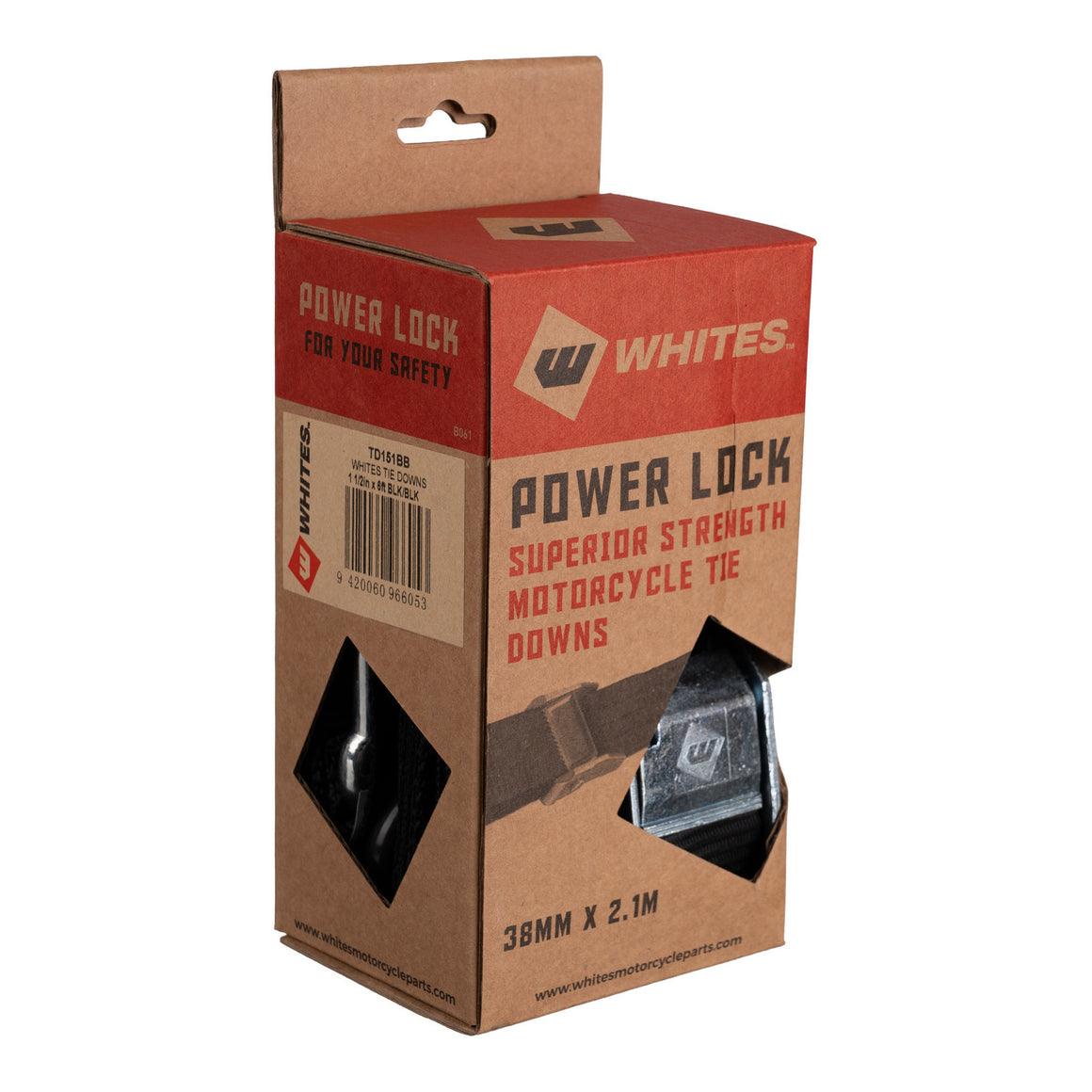 Whites Tie-Downs - Black / Black
