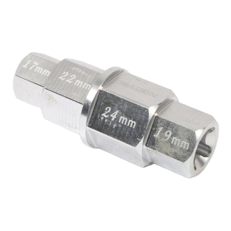 WHITES 4-IN-1 HEX AXLE TOOL 17 19 22 24mm ALUM