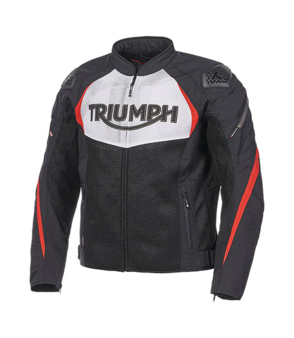Triumph TRIPLE SPORT MESH JACKET IN BLACK, WHITE AND RED