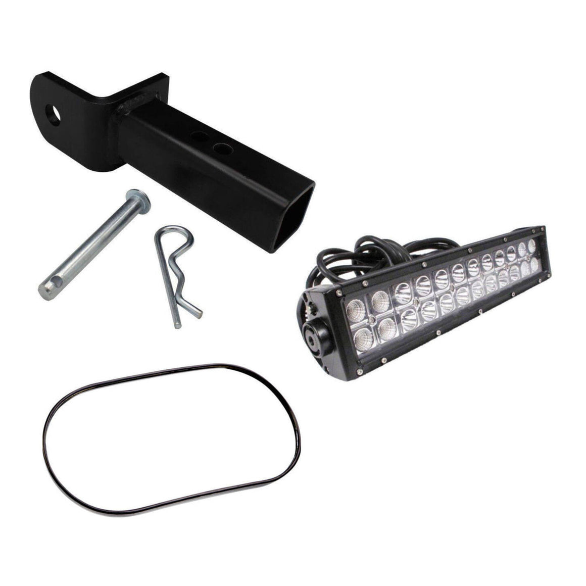 UTV Bundle - Mirror, Light Bar & Hitch