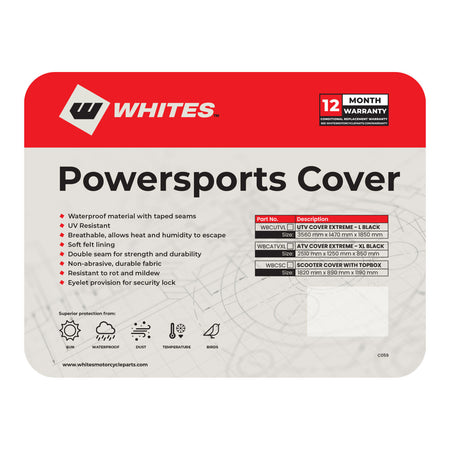 Whites Premium Bike Cover - XL ATV - Black